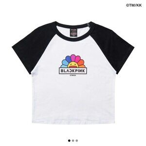 Takashi Murakami blackpink Cropped Raglan T-shirt